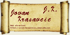 Jovan Krasavčić vizit kartica